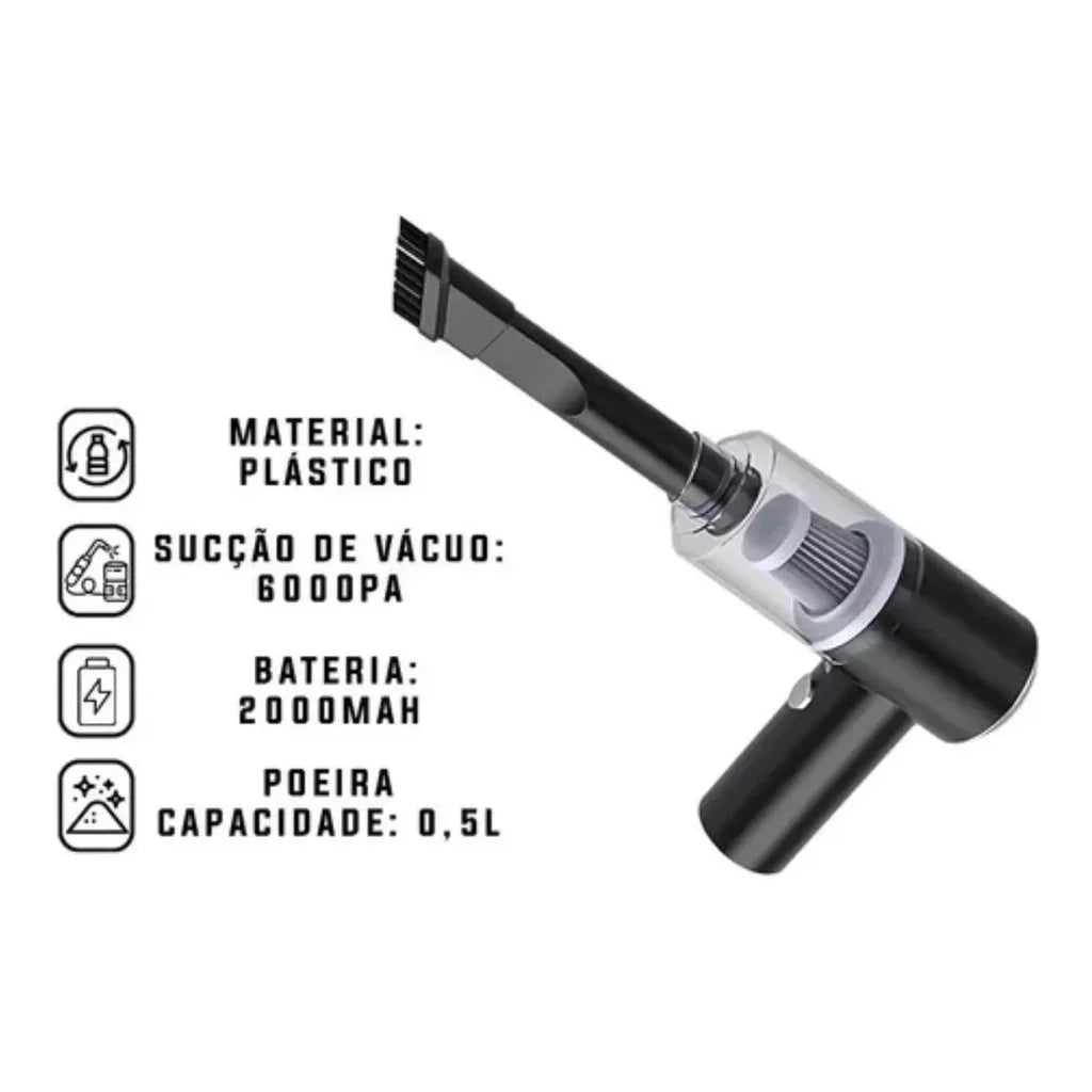 Vacuum® Aspirador de Pó Portátil Recarregável EGS